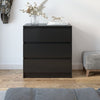 Modern Bedside Table Cabinet w/3 Drawers Nightstand Bedroom Furniture Storage