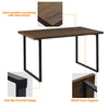 Brown Dining Table MDF Top U-shaped Leg Rectangle Wood Table Desk Dining Room UK