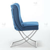 Vanquish Premium Button Back Velvet Dining Chair Brampton Cross Legs Chrome 2023