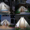 74LED Solar Powered PIR Motion Sensor Lamp Outdoor Garden Security Wall Light UK