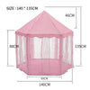 Pink Children Kids Play Tent Fairy Princess Girls Boys Hexagon Playhouse House