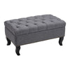 Linen Upholstered Hallway Bench Window Seat Bedroom Dining Room Stool Footstool