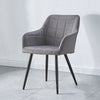 2X Grey Velvet Dining Chairs Armchairs Kitchen Dining Room Chair Padded Seat