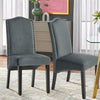 2/4Pcs Upholstered Dining Chair High Back Padded Seat with Door Knocker Kitchen