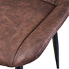 Set of 2 Faux Leather/Suede Dining Chairs Metal Legs Reception Restaurant Chair