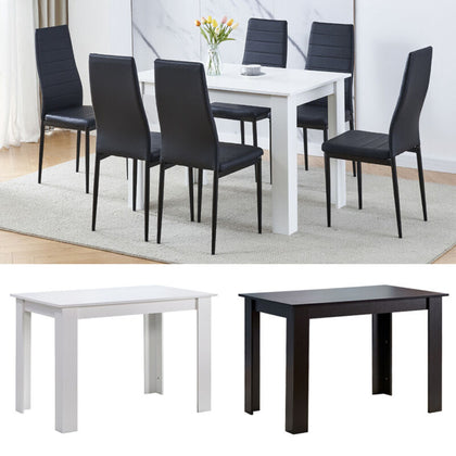 Modern White/Black Dining Table for 2-4 Small Space Wooden Kitchen Table Writing