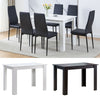Modern White/Black Dining Table for 2-4 Small Space Wooden Kitchen Table Writing
