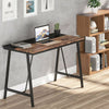 Space-saving Computer PC Desk Black+ Vintage Writing Study Desk for Home Office