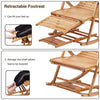 Noise Free Bamboo Rocking Chair Sun Lounger Stable Foot Headrest Indoor Outdoor