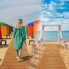 8FT Garden Straight Hardwood Pathway Outdoor Decorative Boardwalk Beach Wedding