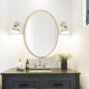 Modern Metal Frame Oval Wall Mirror Glass Bathroom Vanity Make-up Bathroom Gold