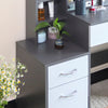 Dressing Table With Drawers Mirror Stool Set Makeup Desk Vanity Table Bedroom