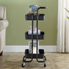Heavy Duty 3Tier Storage Trolley Cart Metal Rolling Utility Organizer Rack Salon