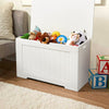 Ottoman Wooden Stackable Toy Box White Storage Unit Chest Bedroom Nursery Trunks
