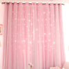 Star Blackout Window Curtains Hollow Thermal Insulated Home Bedroom Living Room