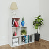 White 3 Tier 6 Cube Storage Bookcase Shelf Display Unit Grey Fabric Shelving Box
