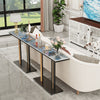 Stunning Modern Marble Console Table Metal Base Porch Table Art Viewing Platform