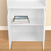 6 Tier Bookcase With 2 Door Cupboard Cabinet Storage Shelving Display Wood Shelf