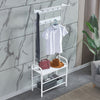 Metal Hallway Coat Stand Shoe Rack Wood Bench Seat Hooks Hanger Clothes Hat Bag