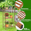 3-tier Bamboo Plant Stand Freestanding Ladder Plant Storage Shelf Display Rack