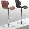 Set of 2 Diamond Chrome&Gas Lift Swivel Faux Leather Kitchen Breakfast Bar Stool