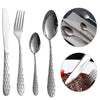 16-Piece Cutlery Set Flatware Stainless Steel Rounded Spoon Edge Dishwasher Safe