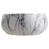 Oval Cloakroom Sink Countertop Basin 480x340mm Grey Marble Ceramic HandWash Bowl