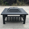 Garden Patio Metal Firepit Heater Stove Outdoor Chimnea BBQ Grill Brazier Table
