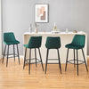 2X Modern Bar Stools Velvet Breakfast Stool Kitchen Pub Chair Metal Leg