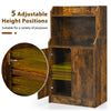 Industrial Storage Bookcase Wooden Diplay Cabinet Cupboard with Adjustable Shelf