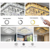 Modern Square Ceiling Chandelier Crystal Silver Light Lamp Pendant Home Hallway