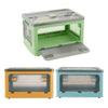 Fully Open Folding Storage Box With Lid Plastic Clothes Toys Book Case Organizer