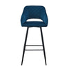 Pair of Bar Stool Black Blue Grey Velvet Chair Kitchen Bar Chair Modern Bar Home