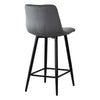 Set of 2 Velvet Bar Stools Breakfast Bar Stool Kitchen Squared Padded Seat New