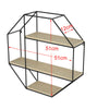 Wall Mounted Geometric Octagon Floating Shelf Storage Rack Living Room Bedroom