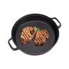 23CM Cast Iron Frying Grill Pan Baking Pot Pizza Pan Deep Cookware Steak Cooking