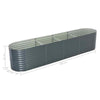 Garden Planter 400x80x81 Galvanised Steel Grey T8X3