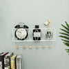 Wall Mounted Shelf Wire Rack Storage Unit With Hooks Basket Hanging Hanger NEW