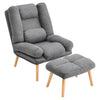 Orthopedic Recliner Armchair Fireside Relax Sleeper Sofa Chair and Footstool Set