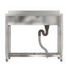 Commercial Kitchen Stainless Steel Catering Sink Single Bowl With Left Platform