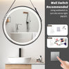 LED Illuminated Bathroom Mirror Makeup 3 Light w/Demister Hanging Belt 600/800mm