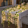LED Solar Powered Ivy Fairy String Lights Garden Outdoor Leave Wall Fence Lights