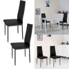 Set of 2 4 6 Dining Chair Faux Leather with Metal Legs Kitchen Chairs High Back