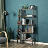 Industrial Shelving Unit Vintage Bookcase Metal Bookshelf Home Storage Furniture