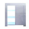 HIgh Gloss Cabinet Cupboard Sideboard Tall Display Unit White Matt RGB LED Light