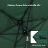2/2.5/2.7/3M Patio Parasol Sunshade Garden Umbrella Outdoor Canopy Tilt Crank