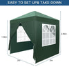 2x2m Pop Up Gazebo Marquee Garden Party Tent Canopy w/4 Side Panels Carry Bag UK