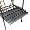 Rolling Metal Bird Play Stand Wooden Perches Ladders Parrot Playground Birds Fun