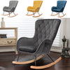 Rocking Chair Armchair Curved High Back Upholsrered Living Bedroom Lounge Sofa
