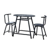 3 Pcs Set Dining Table & 2 Chairs Breakfast Bar Table For 2 Person Home Cafe BN
